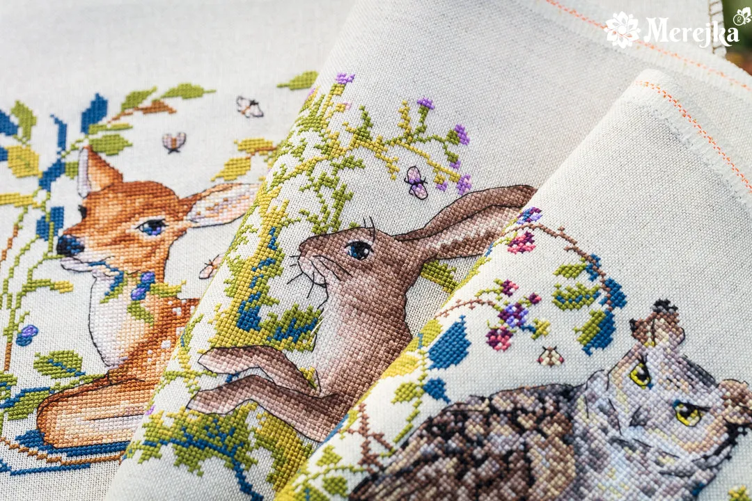 Merejka Little Fawn borduurpakket Rustico Aida 16