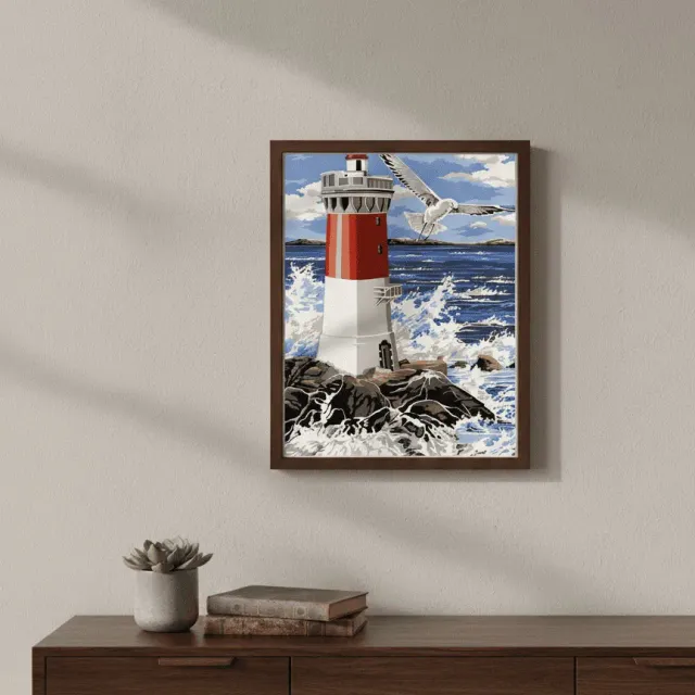 SEG Vuurtoren borduurstramien rood-wit