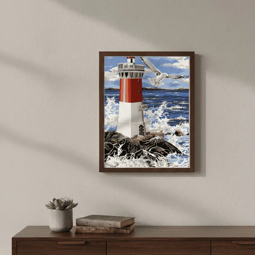 SEG Vuurtoren borduurstramien rood-wit