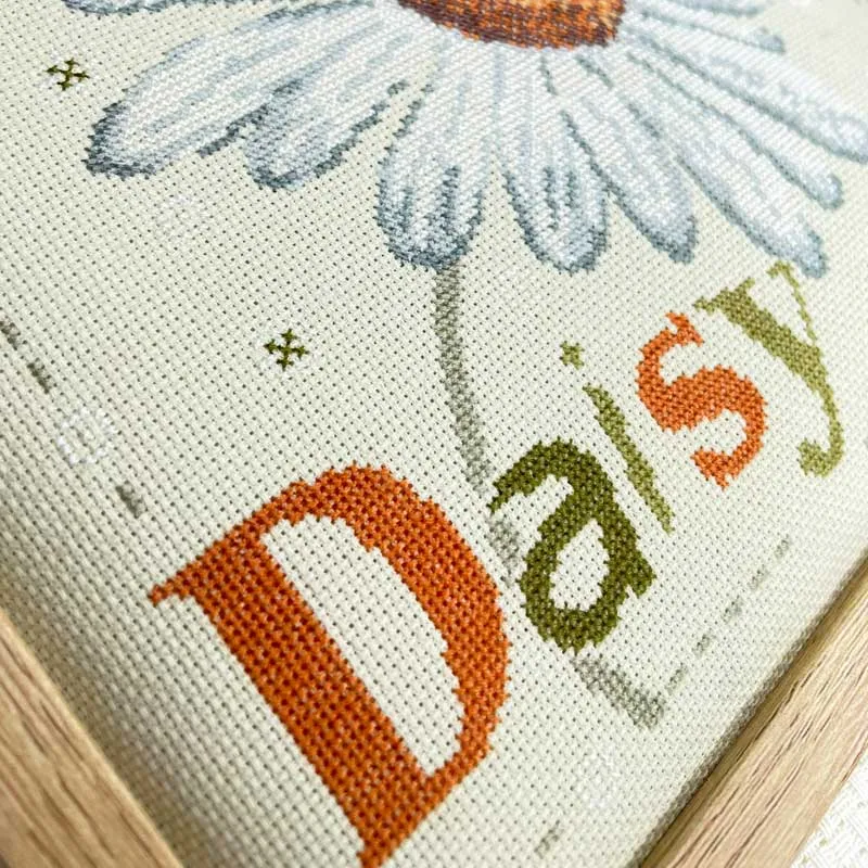 LiliPoints Daisy borduurpatroon madelief groen
