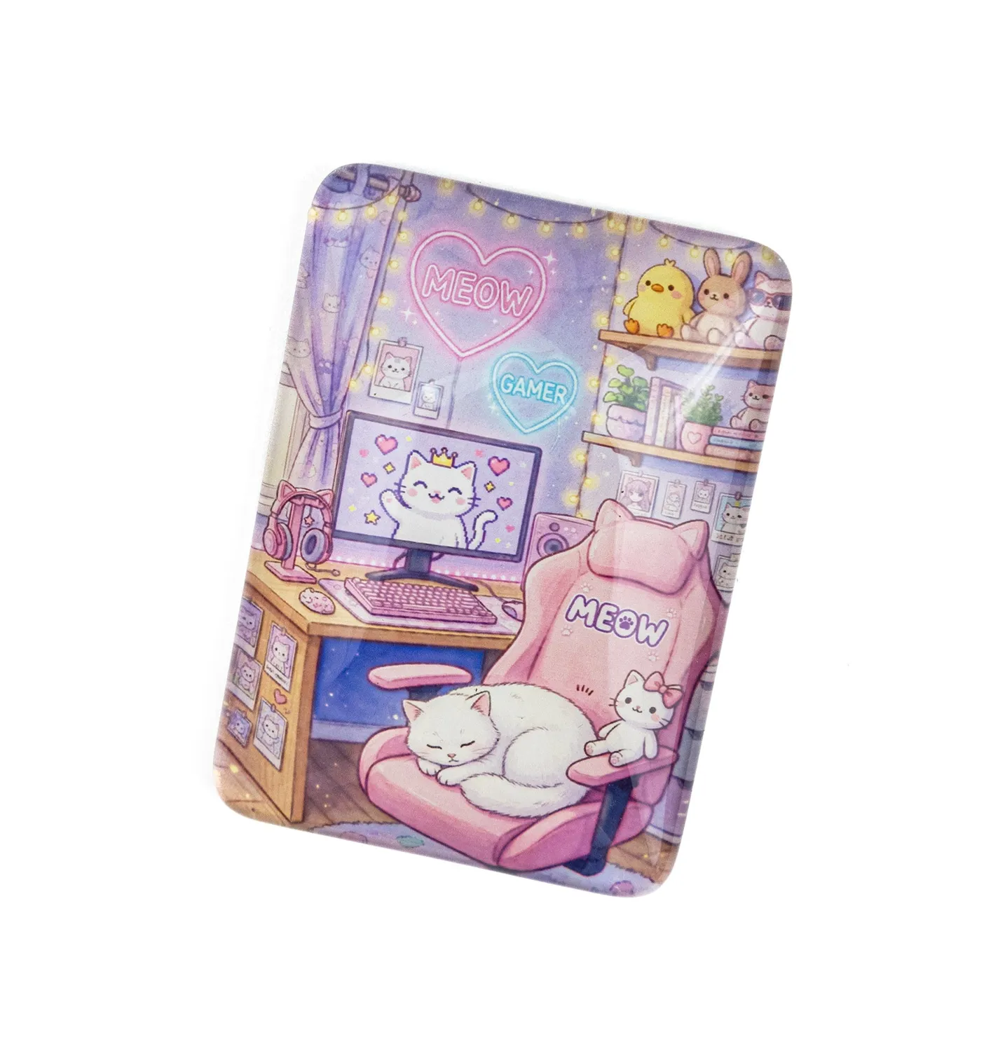 Leti Stitch Magnet Meow magneet 6,5x4,5 cm kat