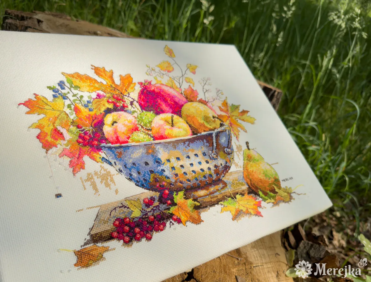 Merejka September Dew borduurpakket 28x33 ecru