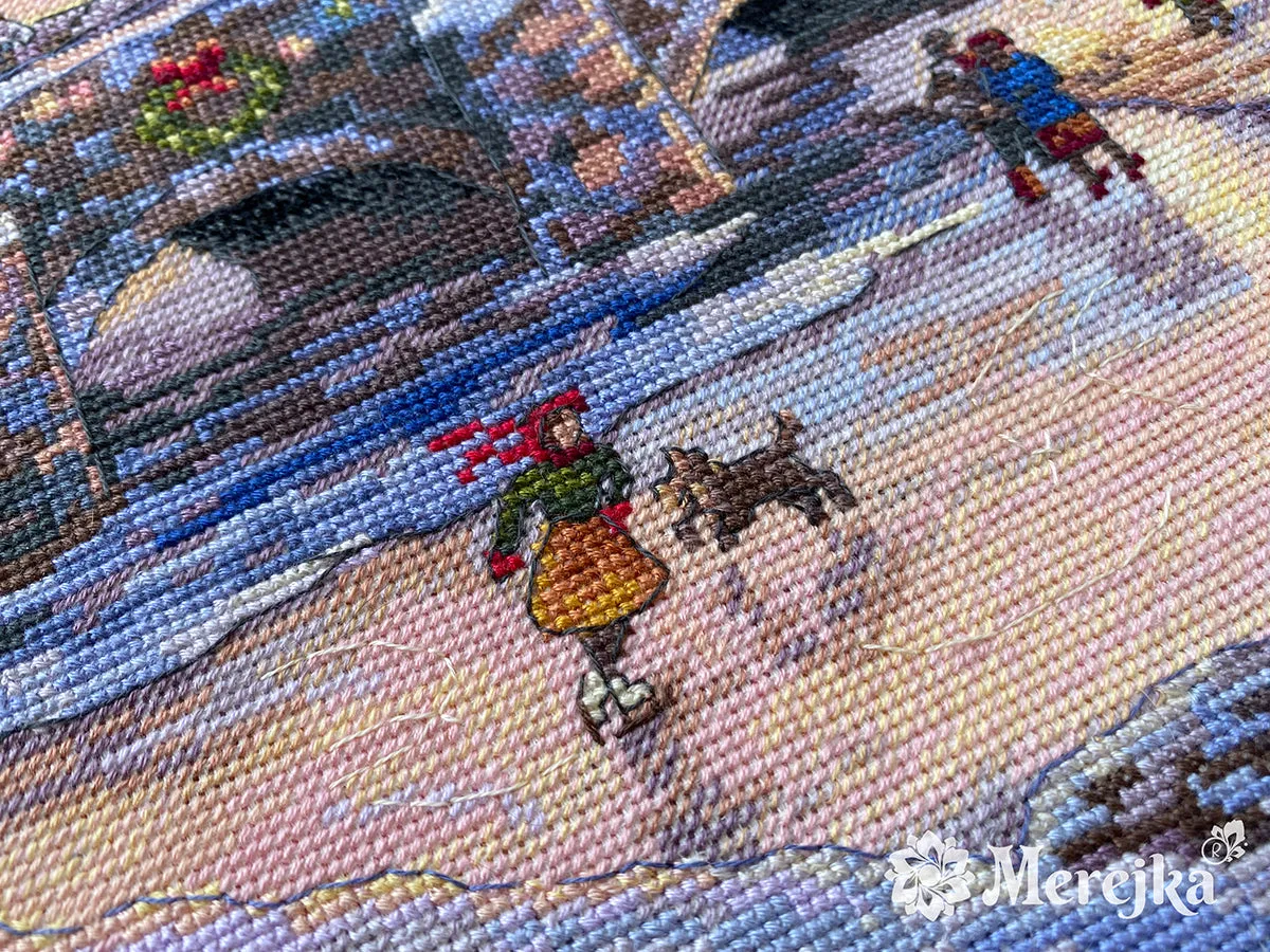 Merejka Spirit of Christmas borduurpakket ecru kerst