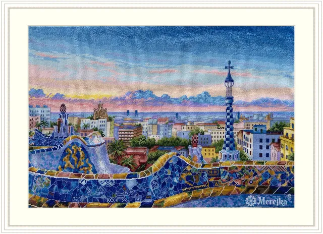 Merejka Barcelona Park Güell borduurpakket 29x43,5 cm