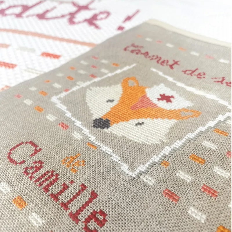 LiliPoints Fox borduurpatroon boekhoesje vos