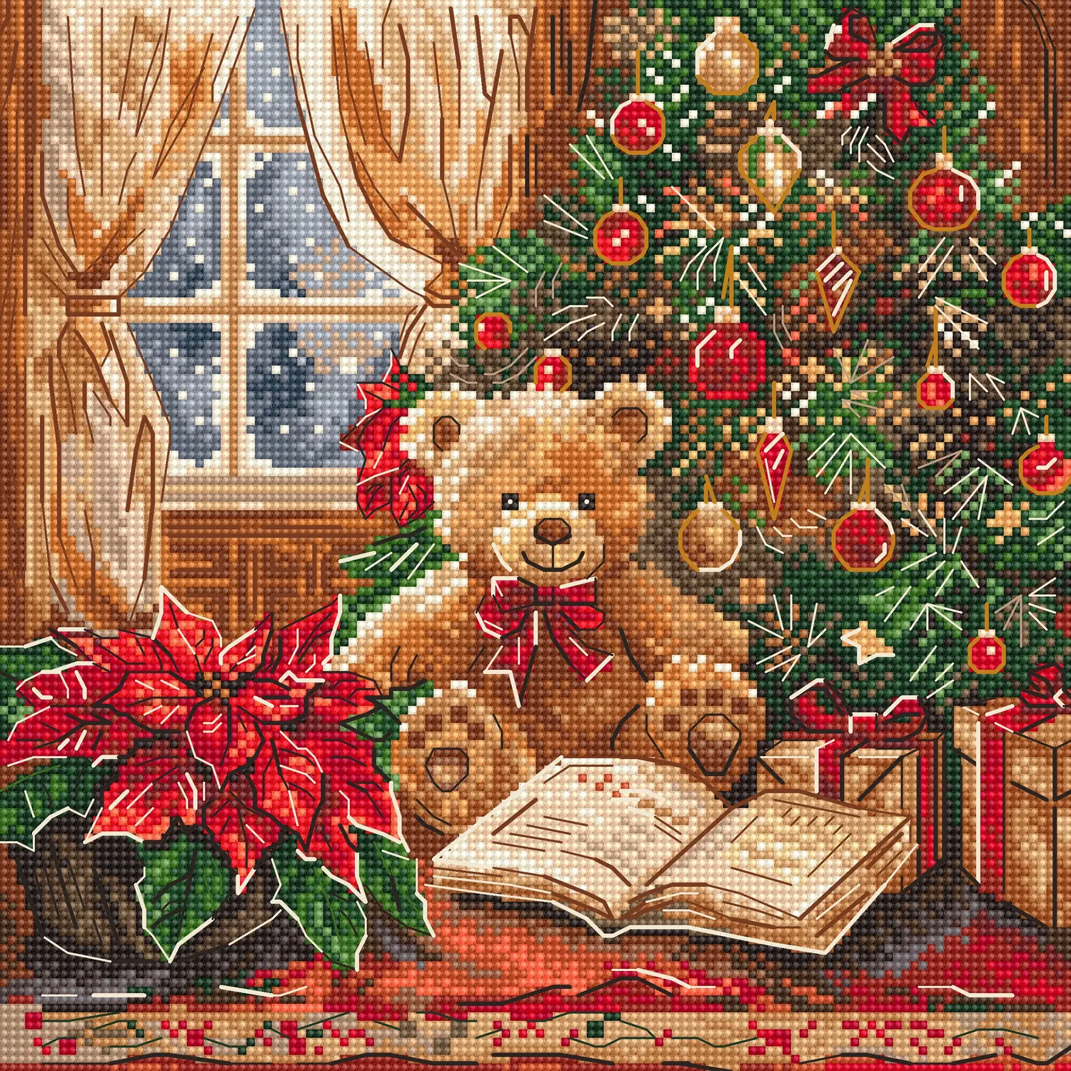 Leti Stitch Christmas Wishes telpatroon pdf kerst 127x126