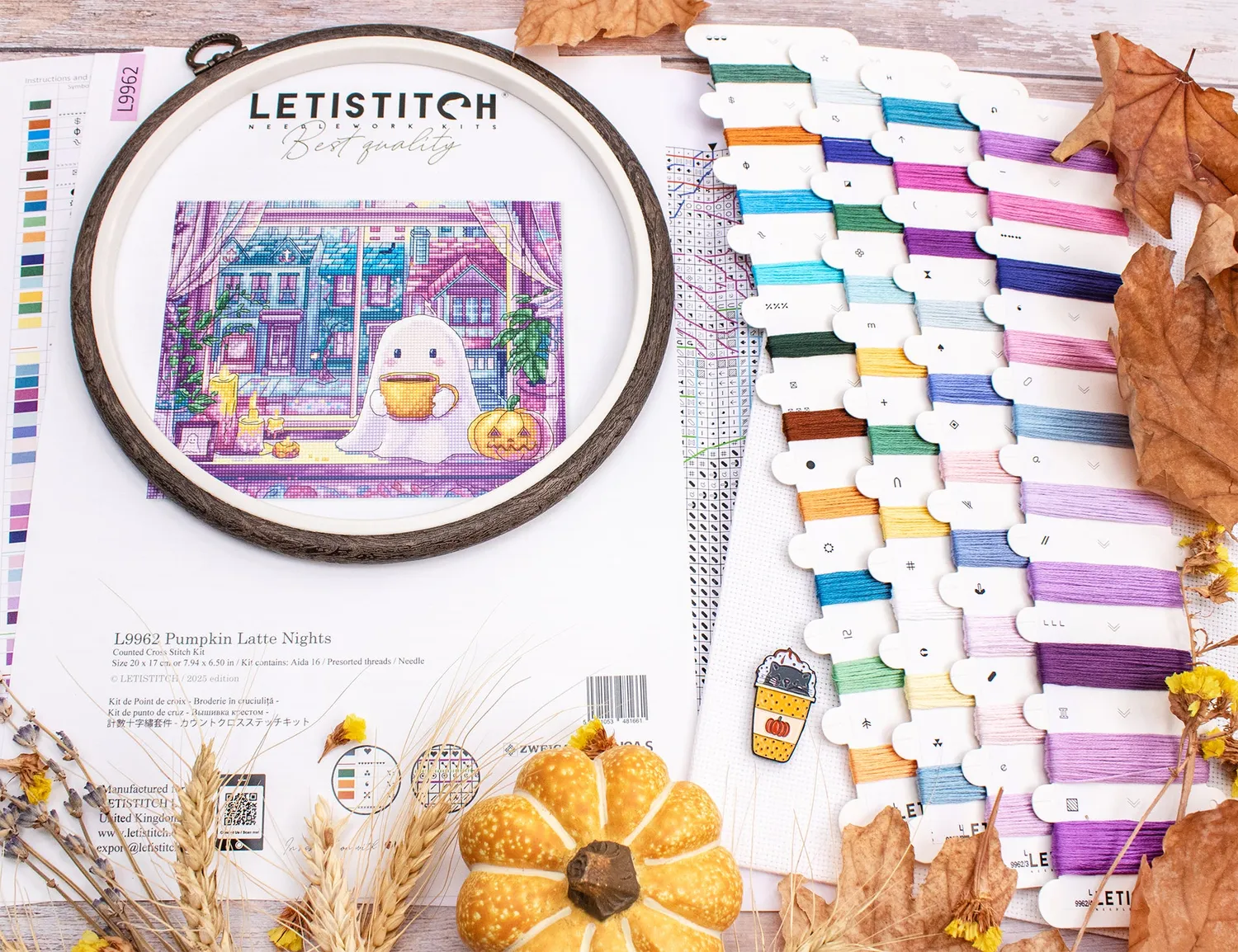 Leti Stitch L9962 Pumpkin Latte Nights borduurpakket herfst