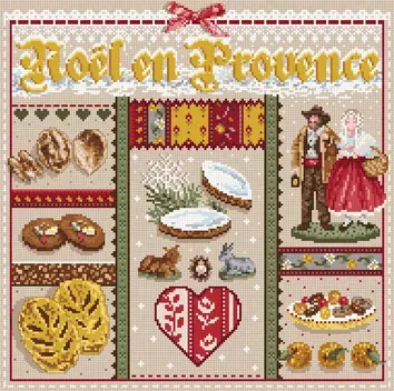 Madame la Fée Noël en Provence borduurpatroon 184x184
