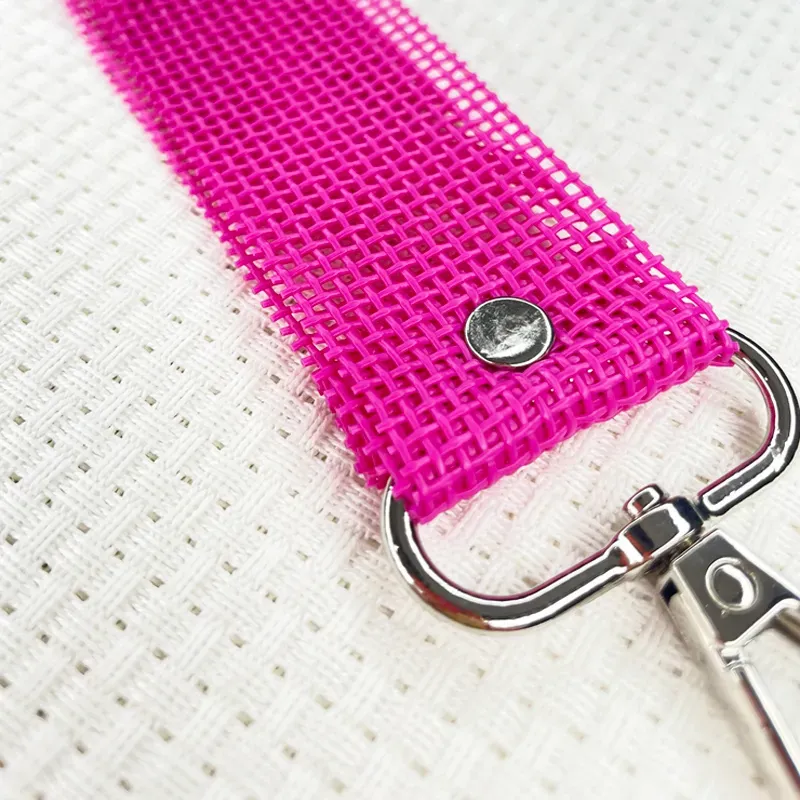 LiliPoints sleutelhanger borduren roze 21 cm polyester