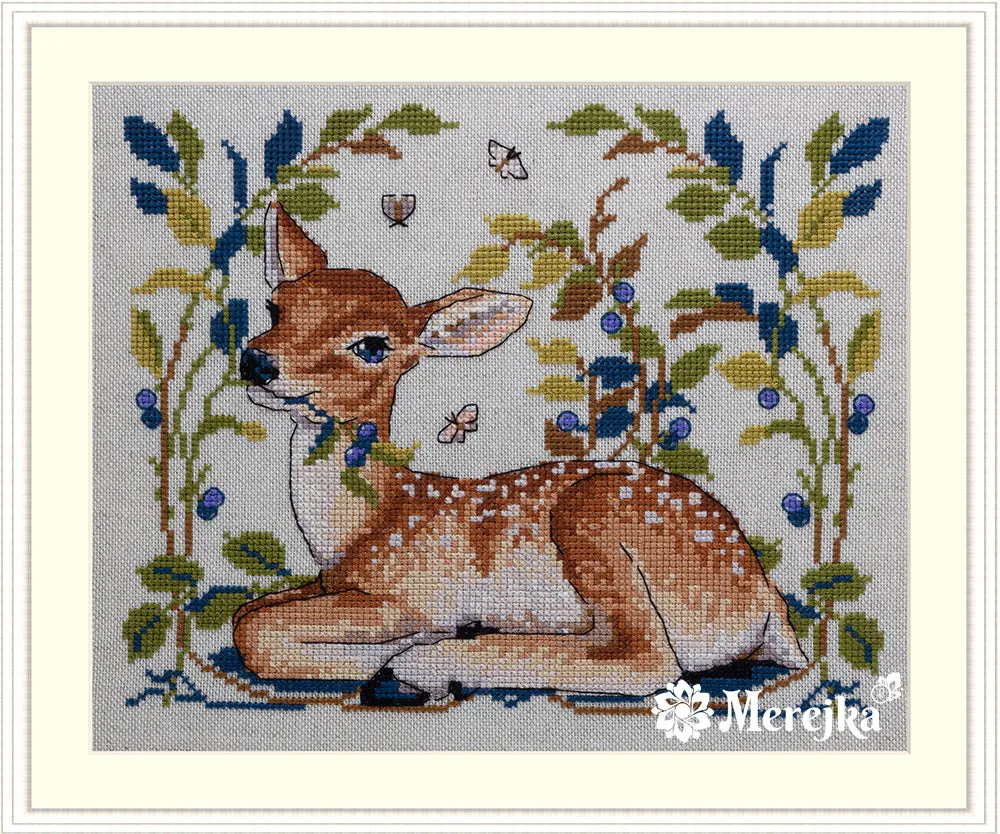 Merejka Little Fawn borduurpakket Rustico Aida 16