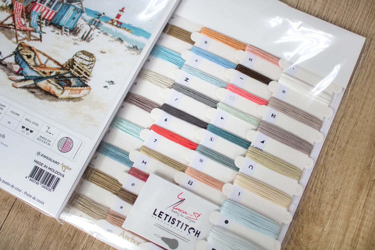 Leti Stitch LETI 972 Beach borduurpakket 26x22 strand