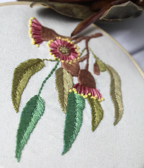 Helen Stubbings Botanical Eucalypt borduurkit linnen