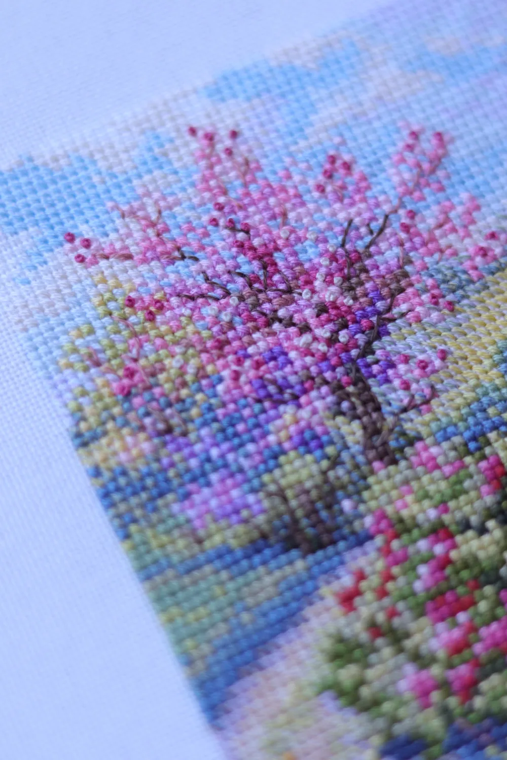 Merejka Spring borduurpakket 11,5x11,5 bloemen