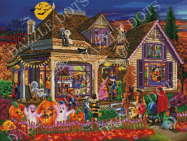 Leti Stitch Dazzle Dots LDS-7040 diamond painting Happy Halloween 98x74
