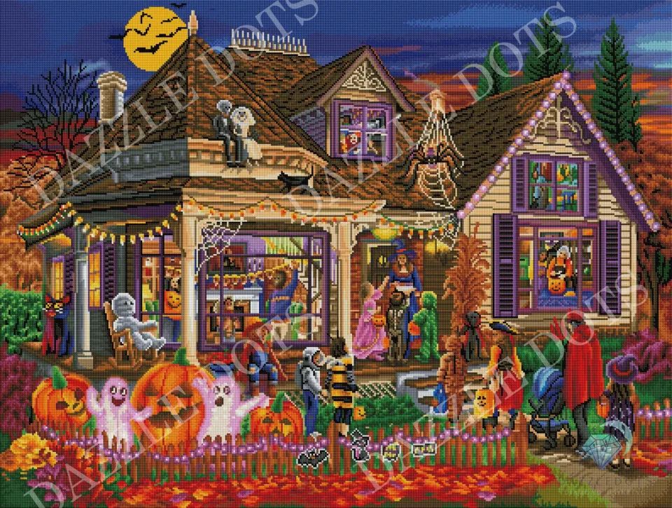 Leti Stitch Dazzle Dots LDS-7040 diamond painting Happy Halloween 98x74