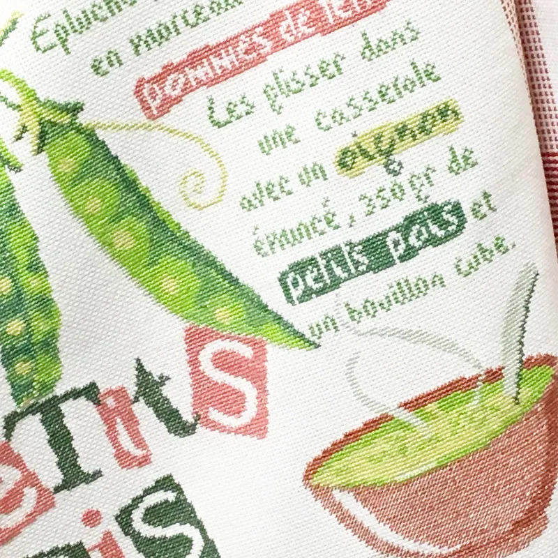 LiliPoints Pea Soup kruissteekpatroon voor theedoek