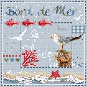 Madame la Fée Mini Bord de Mer 129 kruissteekpatroon zee set 2