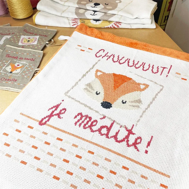 LiliPoints Baby Blanket Fox borduurpatroon babydeken