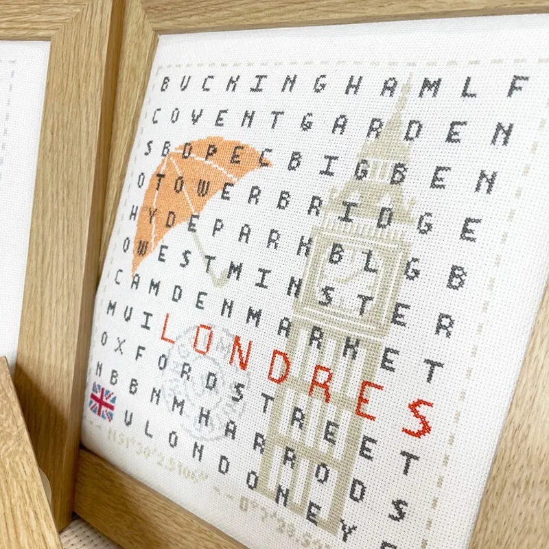 LiliPoints LONDRES borduurpatroon 150x150 ecru