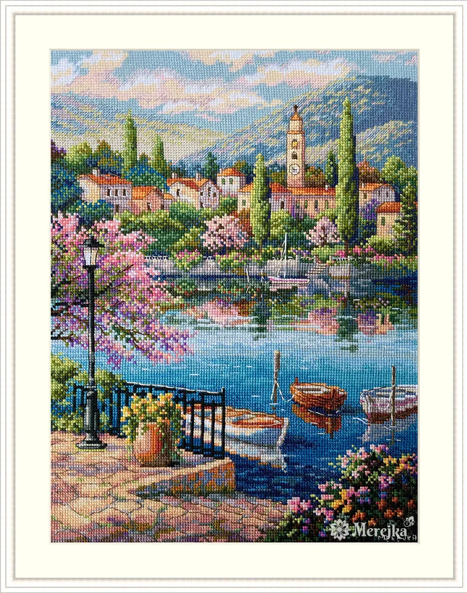 Merejka Village Lake Afternoon borduurpakket 21x28