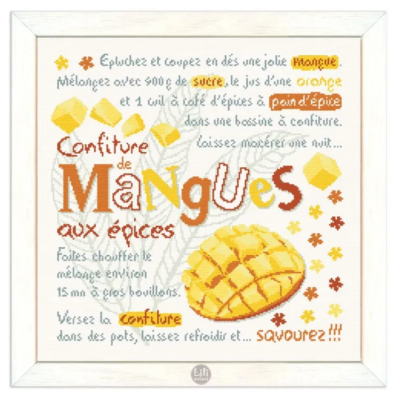 LiliPoints La confiture de Mangues kruissteekpatroon alleen