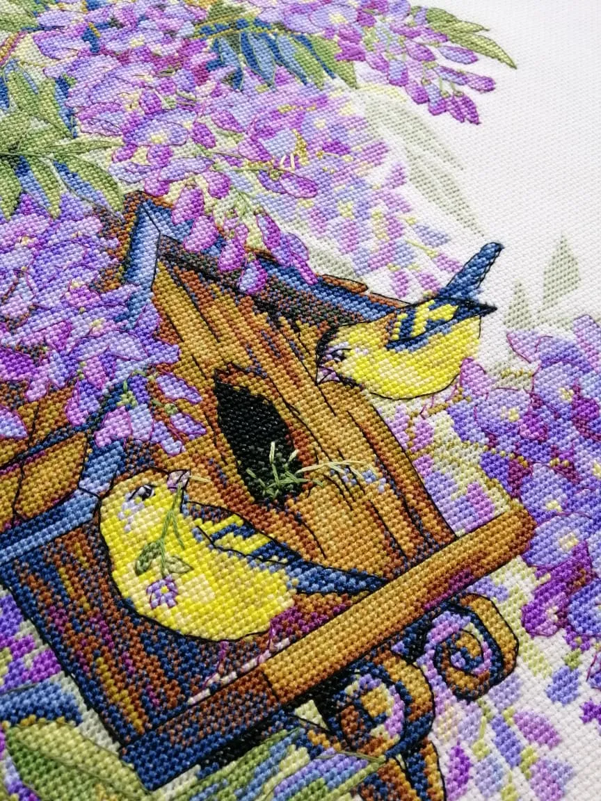Merejka Wisteria borduurpakket ecru 27 x 36