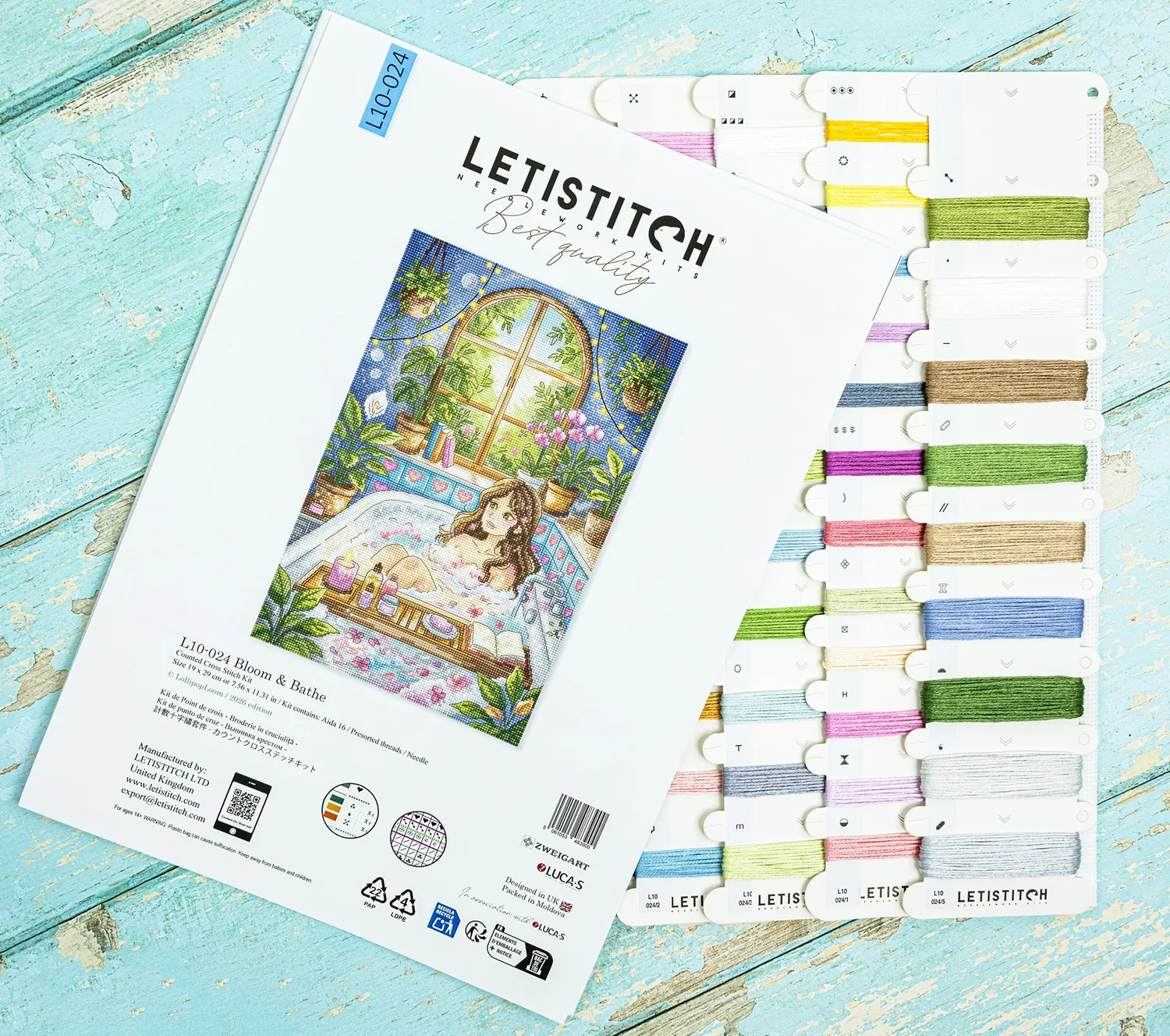 Leti Stitch L10-024 Bloom & Bathe borduurpakket 19x29 cm