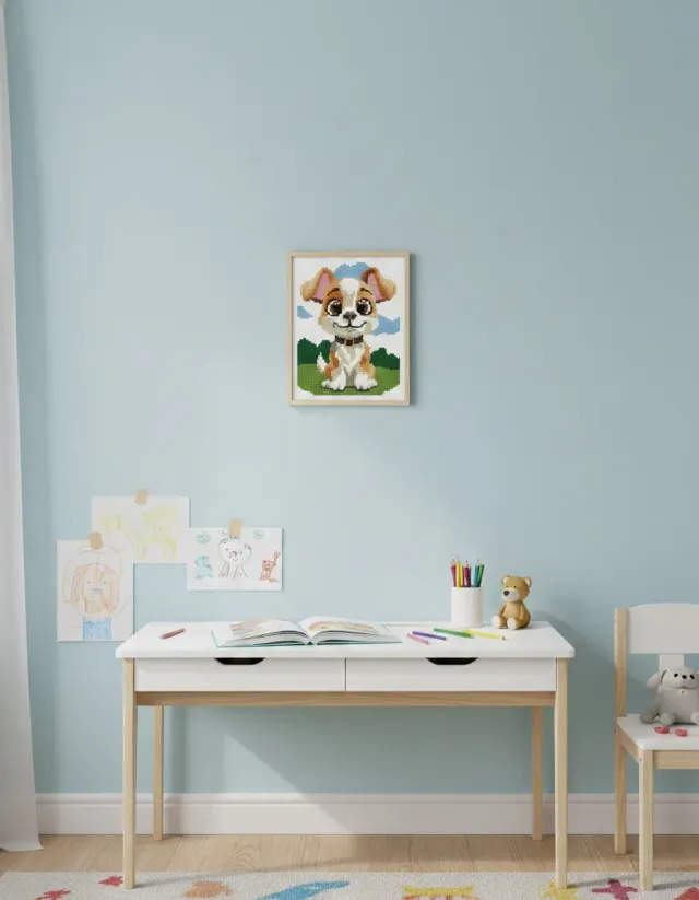 Marie Coeur Kids Cute Dog kruissteekpakket kinderen