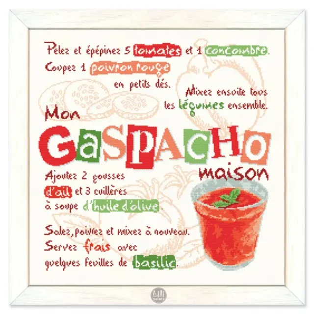 LiliPoints Le Gaspacho borduurpatroon groenten
