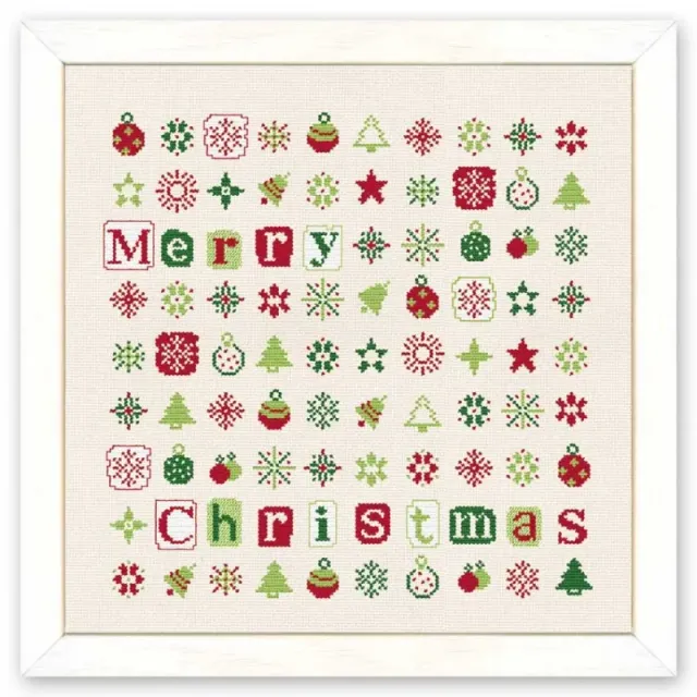 LiliPoints Merry Christmas borduurpatroon 171 steken