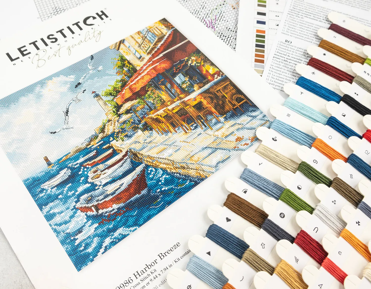 Leti Stitch L9986 Harbor Breeze borduurpakket zee