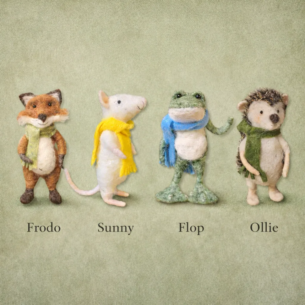 The Wool Family boek + materialenpakket naaldvilten beginners