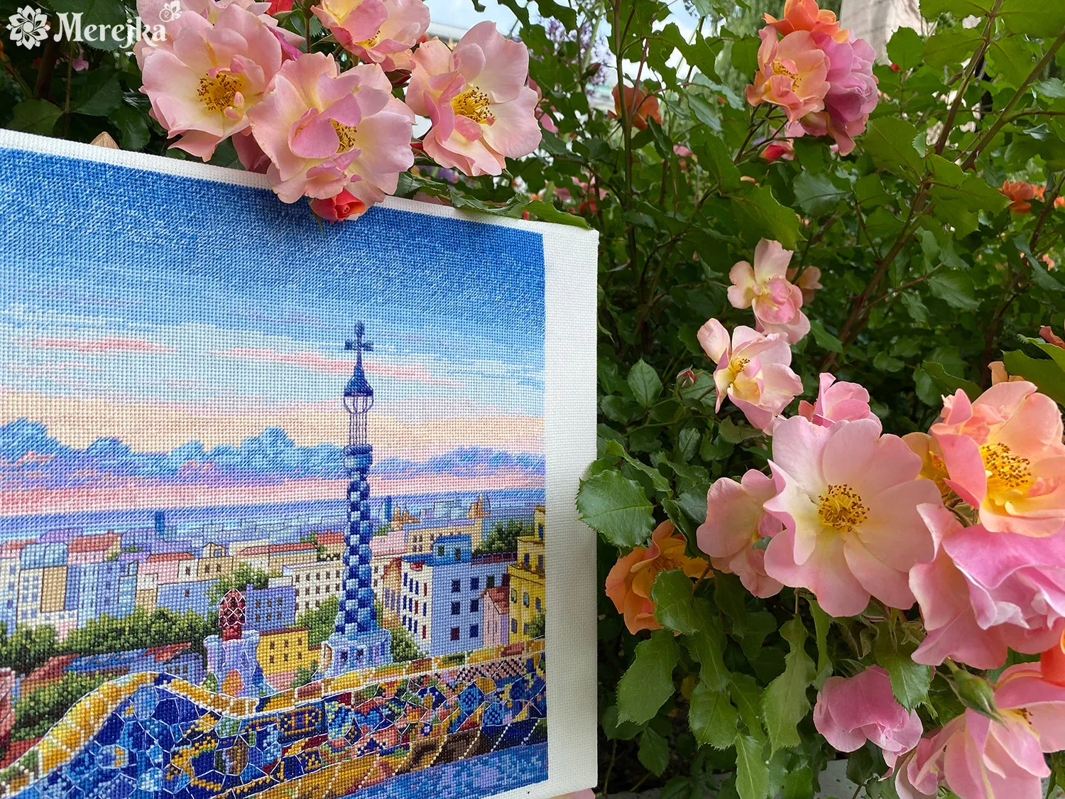 Merejka Barcelona Park Güell borduurpakket 29x43,5 cm