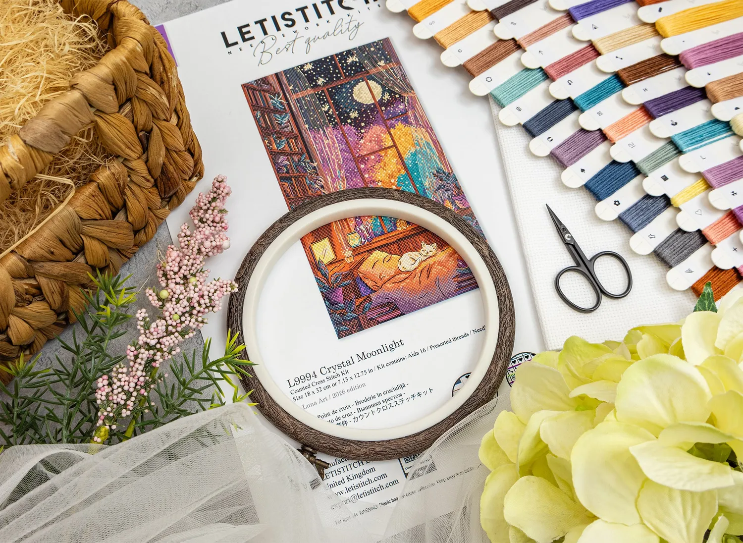 Leti Stitch L9994 Crystal Moonlight borduurpakket Aida 16ct