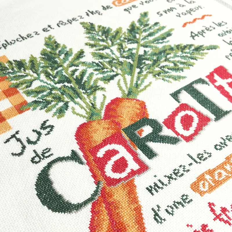 LiliPoints Carott Juice borduurpatroon kruissteek