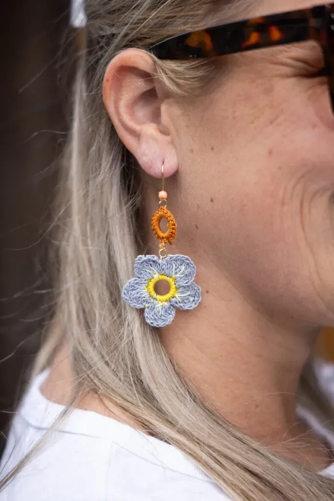 Leijns Creative Greenhouse oorbellen vergeet-me-nietjes blauw