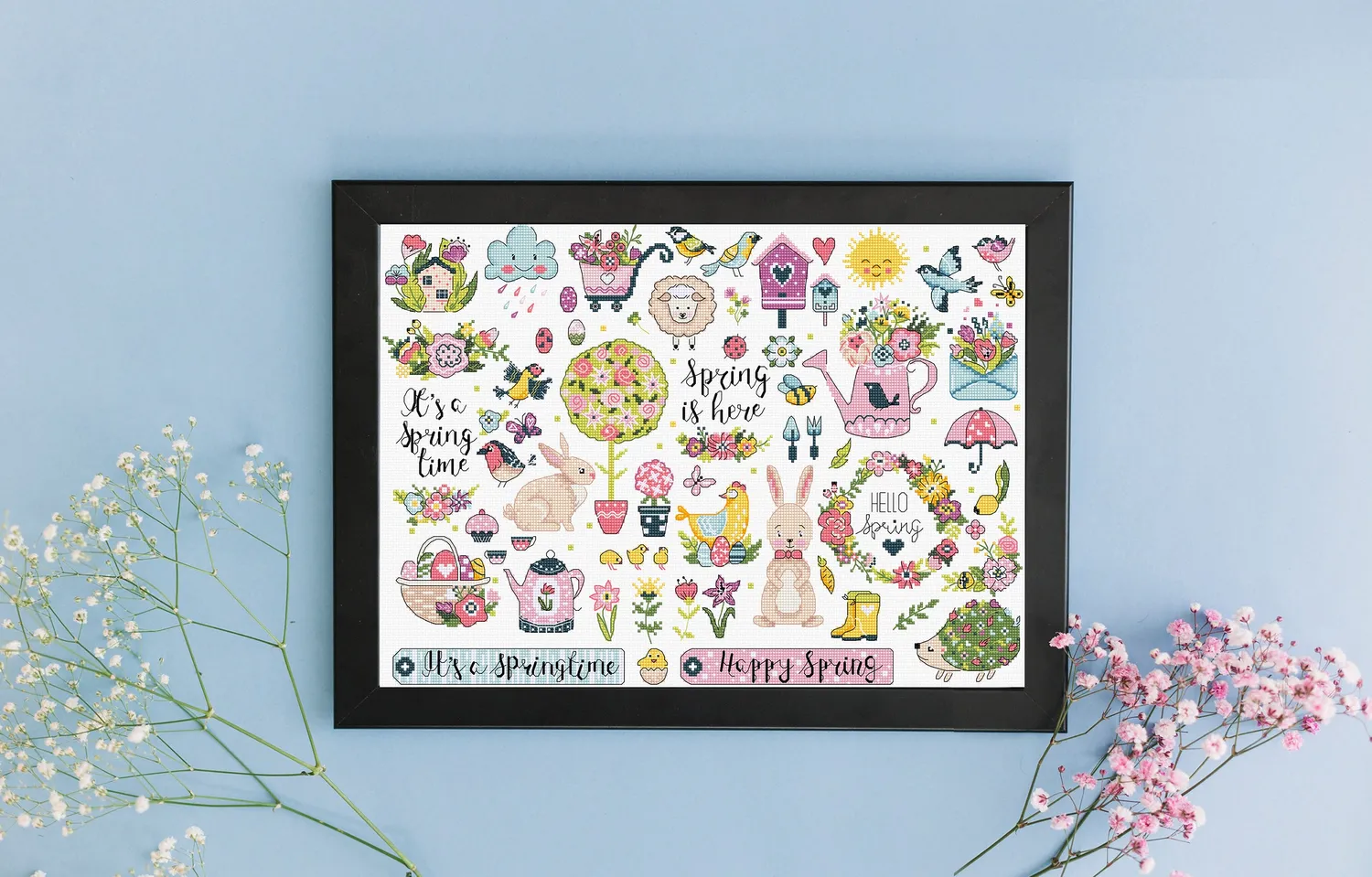 Leti Stitch L9937 Spring Sampler borduurpakket lente