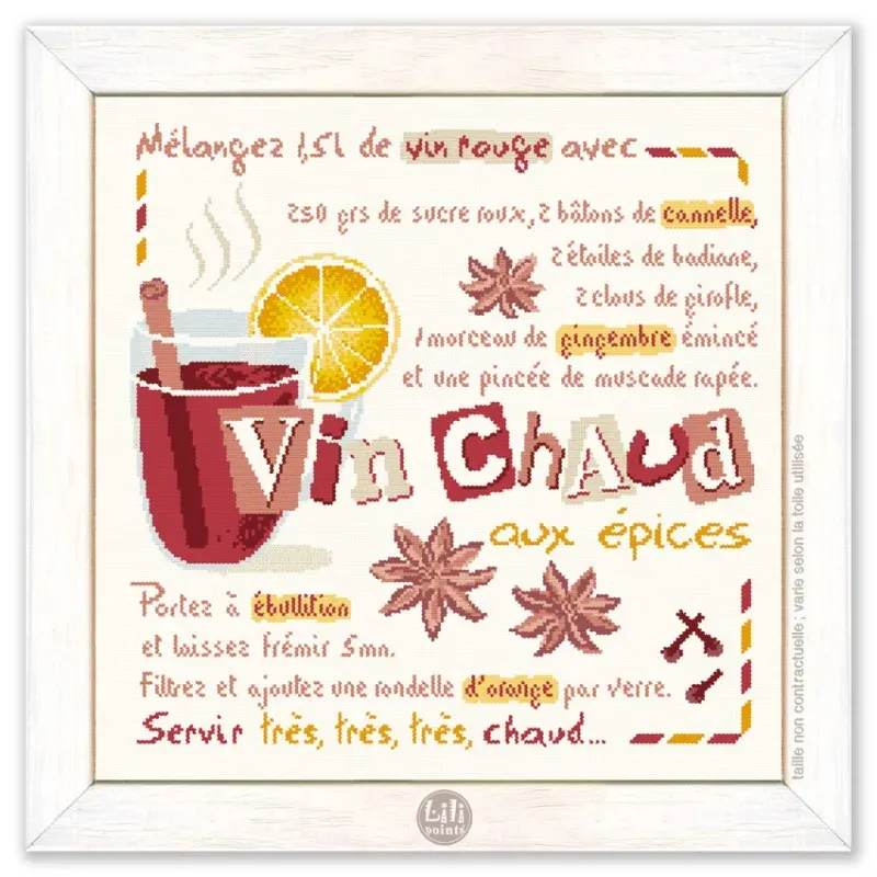 LiliPoints Hot wine borduurpatroon kruissteek winter
