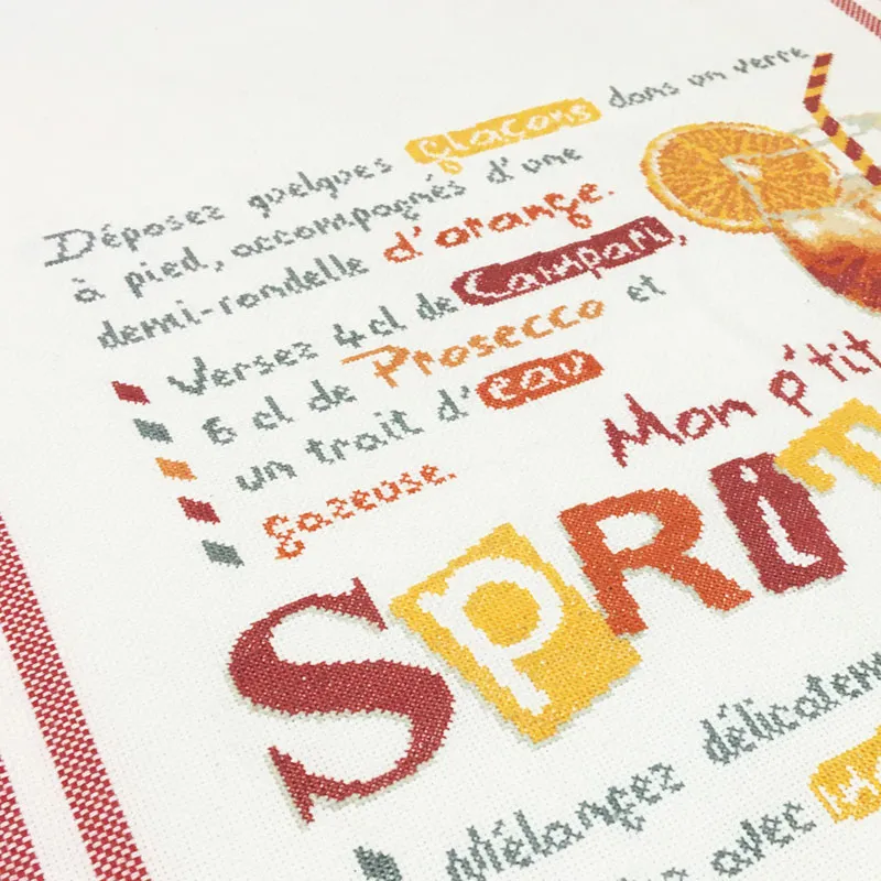 LiliPoints Spritz borduurpatroon kruissteek theedoek 198 steken