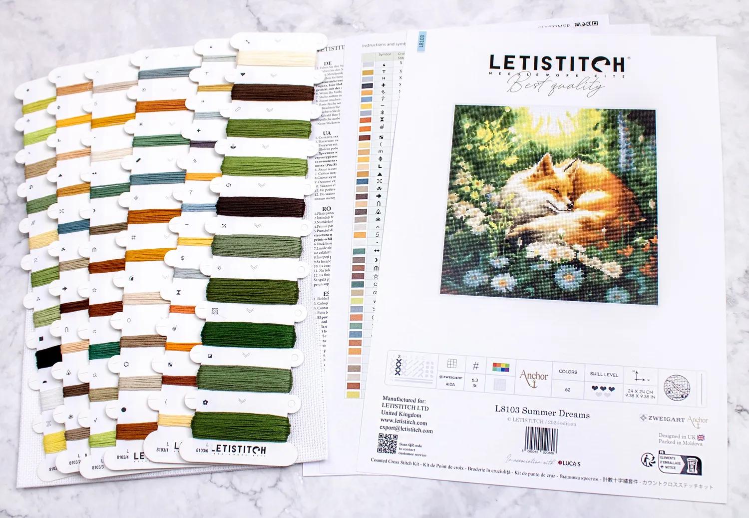 Leti Stitch L8103 Summer Dreams borduurpakket 24x24 cm