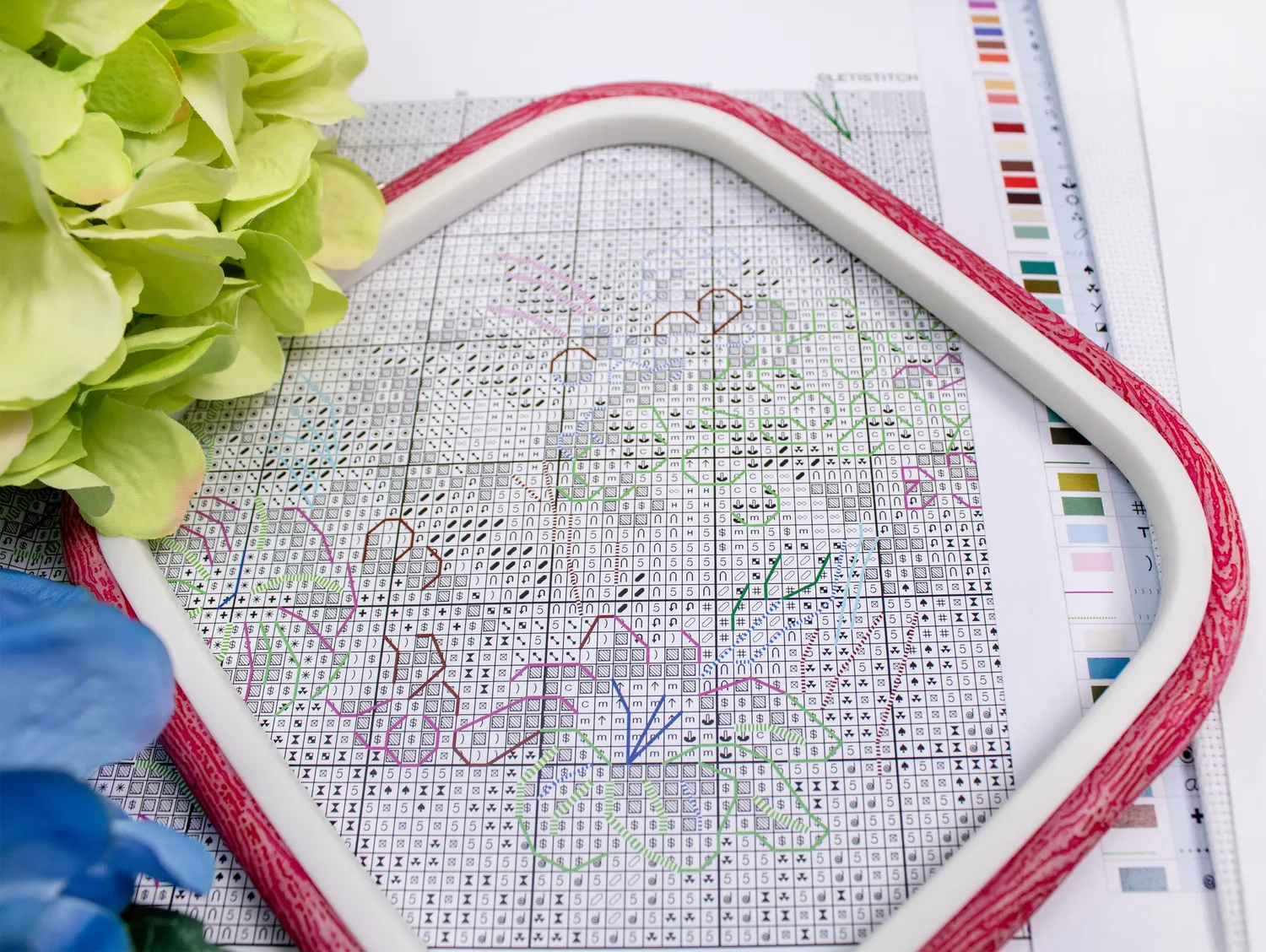 Leti Stitch L8099 kruissteekpakket zee 21x21 cm