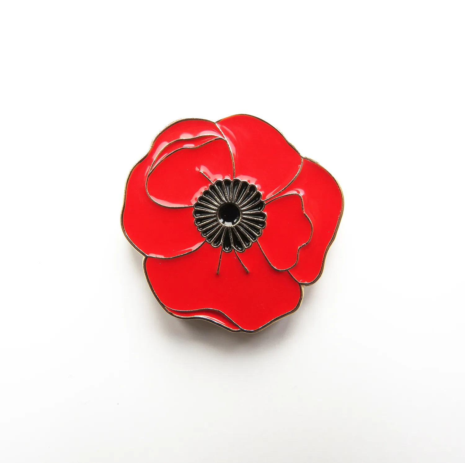 Leti Stitch 14388 Red Poppy Bloom needleminder 30mm emaille