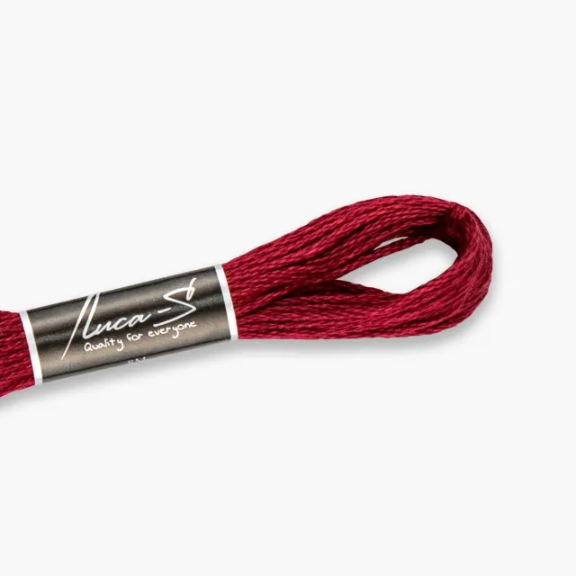 Leti Stitch Luca-S splijtgaren 28 rood 8 m katoen