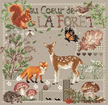 Madame la Fée Au Coeur de la Forêt borduurpatroon 191 bos