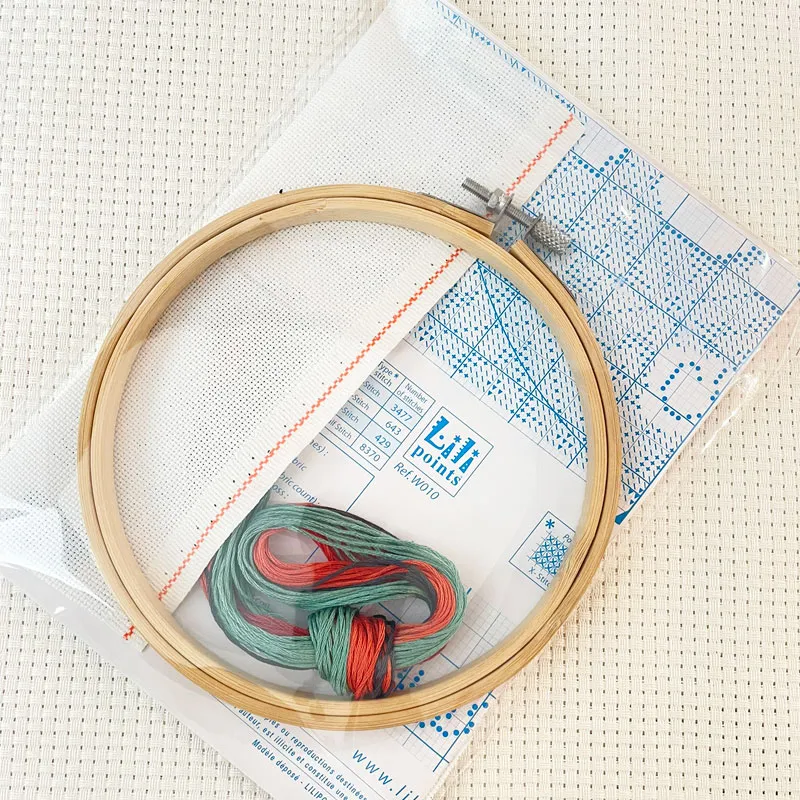 LiliPoints Mosaic borduurpakket welcome met ring 16 cm