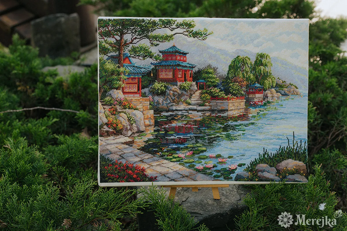 Merejka Silent Bell borduurpakket 31x40 landschap