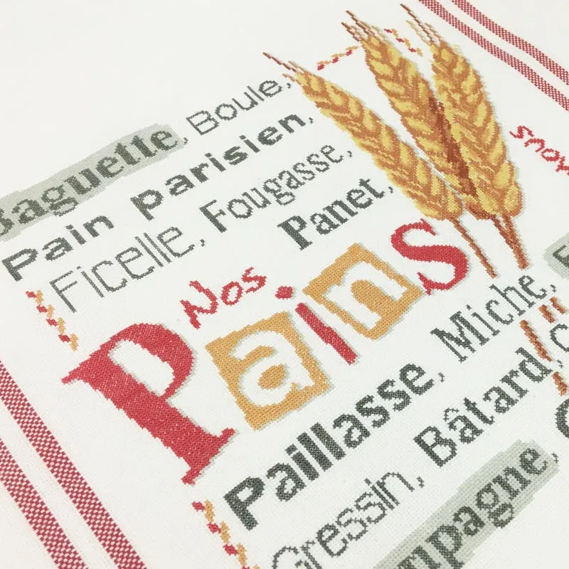 LiliPoints French Breads borduurpatroon brood 215x212