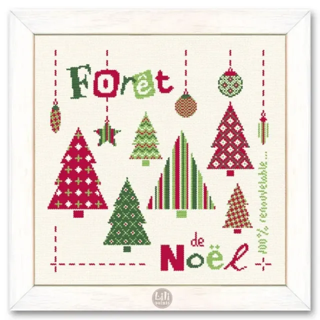 LiliPoints Christmas Forest borduurpatroon kruissteek kerst