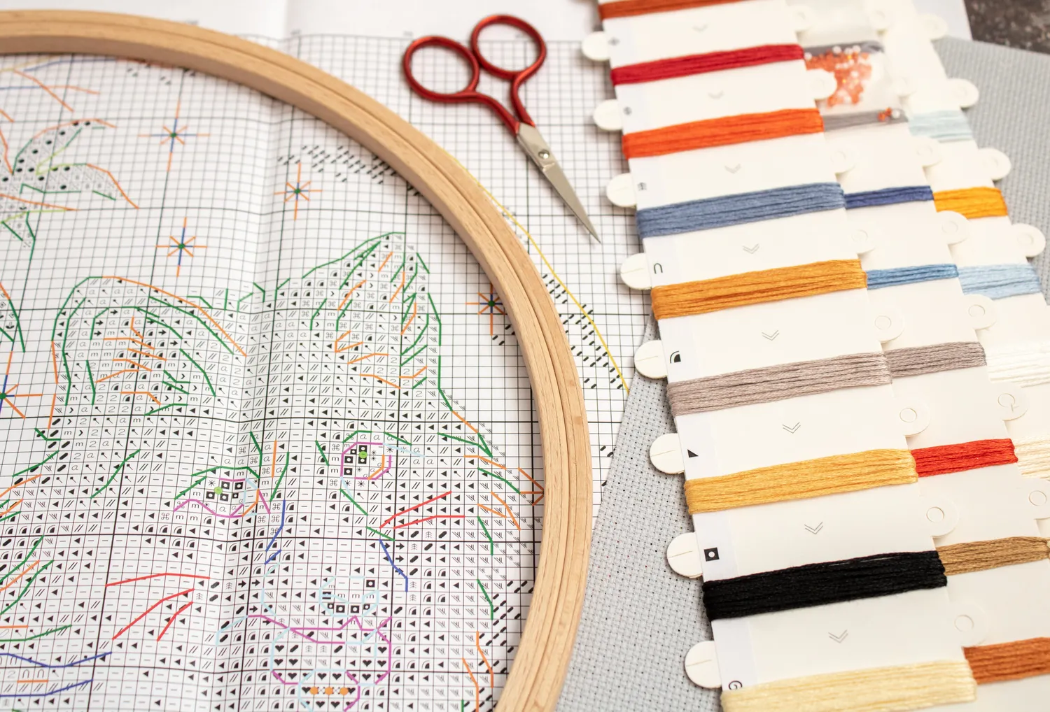 Leti Stitch L8900 Kitsune borduurpakket 15x23 cm met kralen