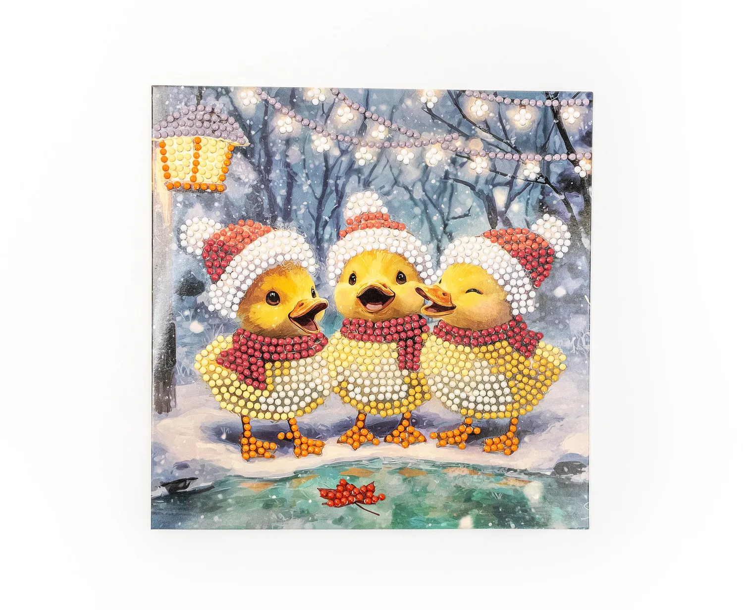 Dazzle Dots 481-500 Holiday Ducklings diamond painting kaart